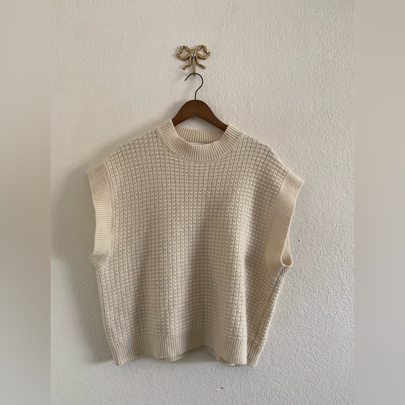 Wanger Sweaters - Wanger Women’s Knit Wool Sleeveless Pullover Sweater Vest Size M Oversized Fit